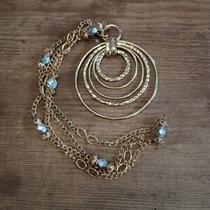 Gold Layered Circle Necklace